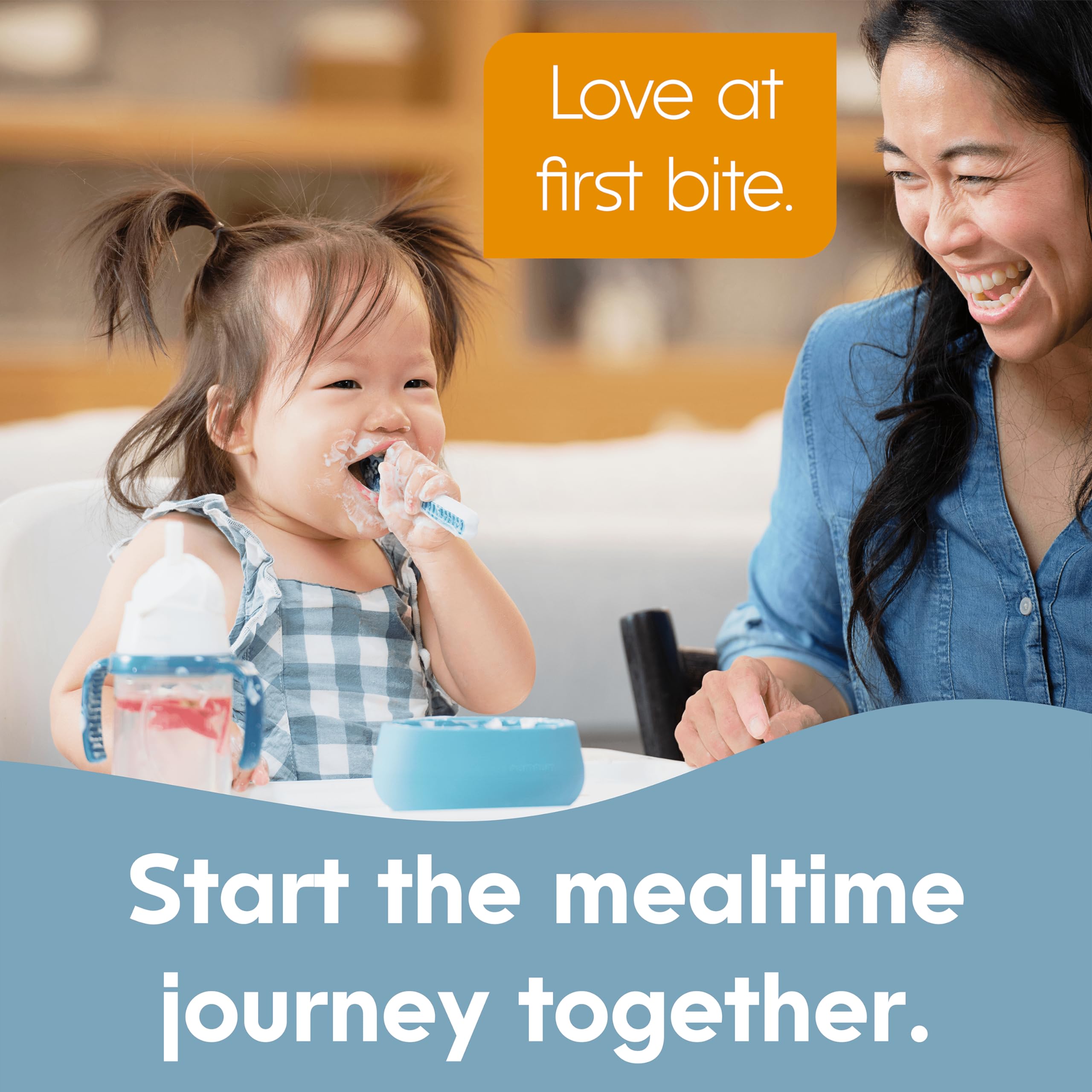 NumNum GOOtensil Pre-Spoons + Travel Case | Baby Spoon Set (Stage 1 + Stage 2) | BPA Free Silicone Self Feeding Toddler Utensils